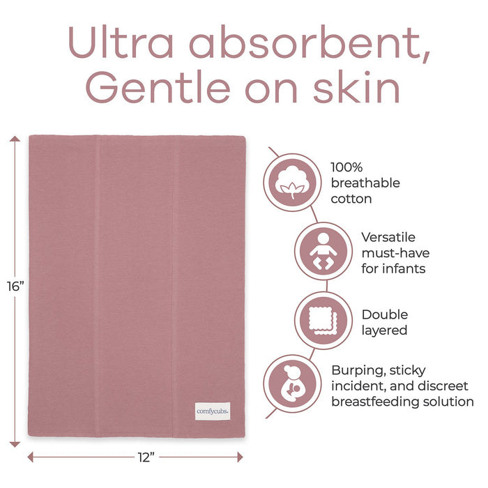 Cotton Burp Cloths by Comfy Cubs - Multi-Girl Cotton Burp Cloths Comfy Cubs