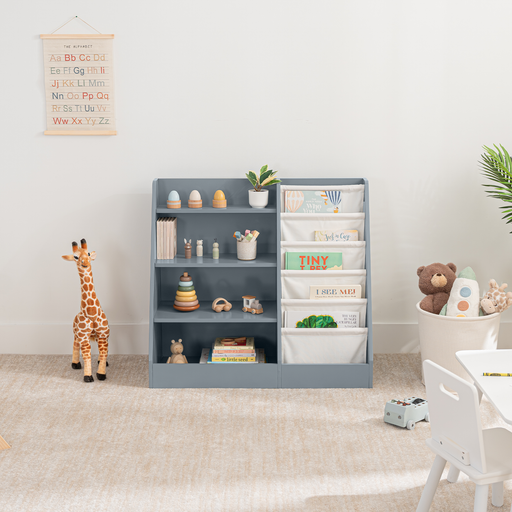 Kids Bookshelf - Blue Book Shelves Comfy Cubs