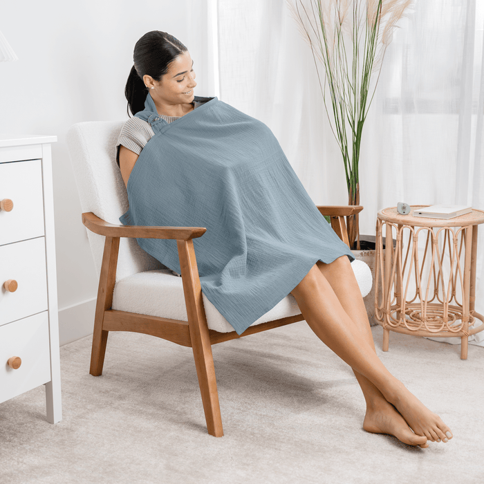 Muslin Nursing Cover by Comfy Cubs - Pacific Blue Nursing Covers Comfy Cubs