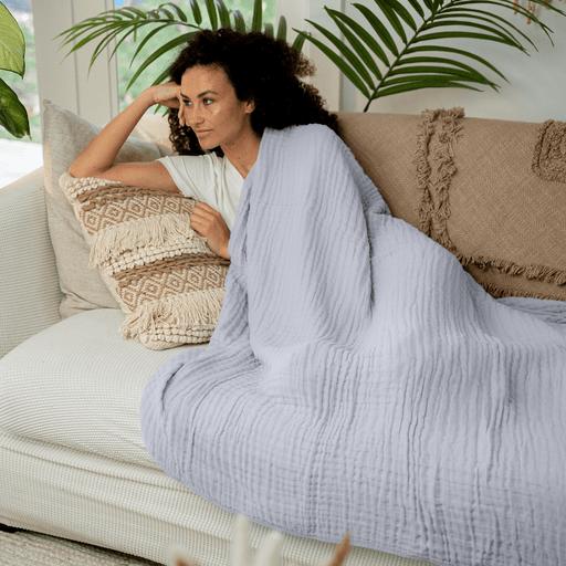 Adult Muslin Blanket by Comfy Cubs in Heather Muslin Comfy Cubs