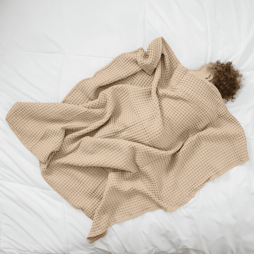 Baby Waffle Blankets by Comfy Cubs in Sand Waffle Comfy Cubs