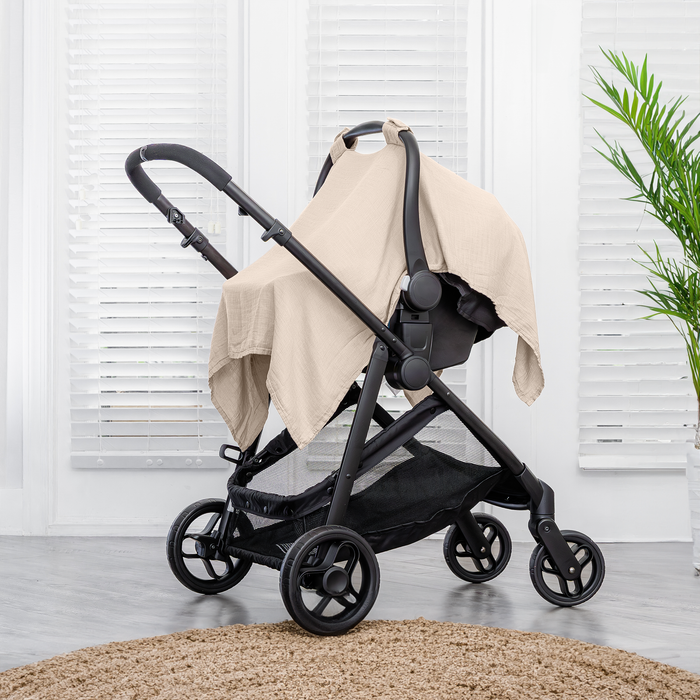 Baby Car Seat Cover by Comfy Cubs - Sand Car Seat Cover Comfy Cubs