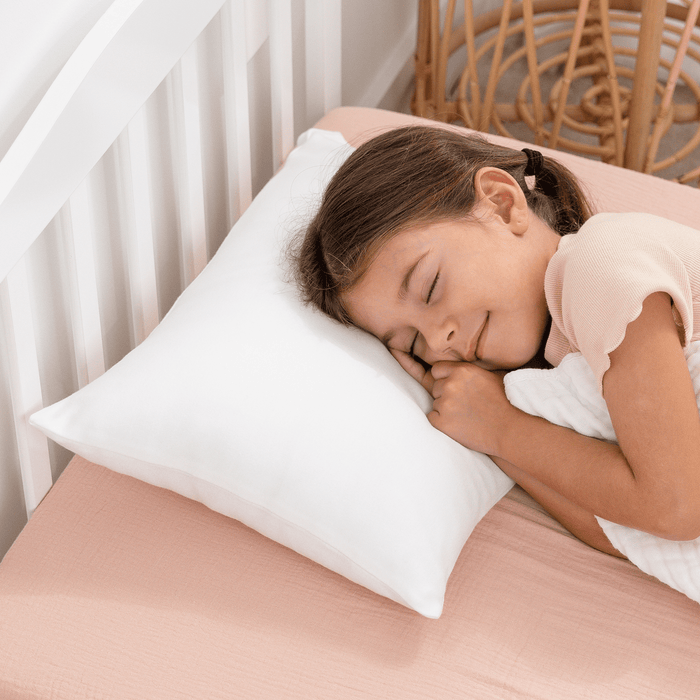 Toddler Pillows with Soft Cotton Pillow Case by Comfy Cubs - White Comfy Cubs