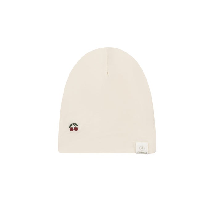 AURORA CHERRY PRINT COLLECTION - FOOTIE + BEANIE CLOTHING AURORA