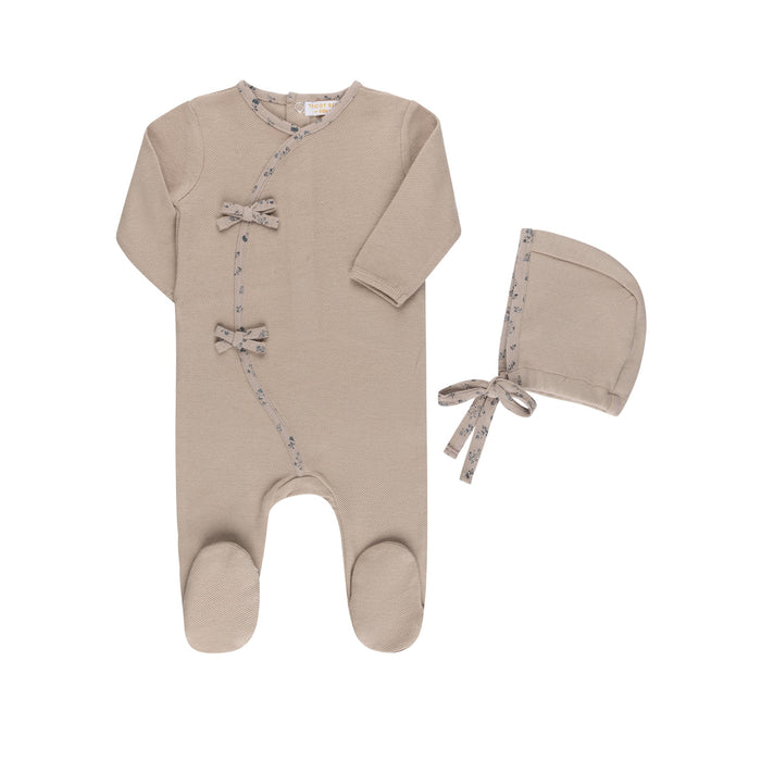 Waffle Kimono Footie & Hat Beige Baby & Toddler Tricot Bebe