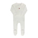 AURORA CLASSICS BABY GIRL FOOTIE POINTELLE BOW PRINT COLLECTION IVORY PINK FOOTIE AURORA