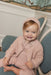 Fur Lined Waffle Knit Cardigan & Bonnet Tricot Bebe