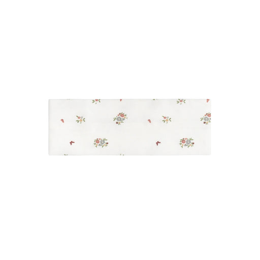 AURORA CLASSICS BABY GIRL SWEATBAND JERSEY COTTON FLORAL PRINT COLLECTION . IVORY PINK HEADBAND AURORA