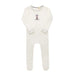 AURORA CLASSICS BABY BOY FOOTIE COTTON CROSSSTICH LIGHTHOUSE COLLECTION IVORY BLUE FOOTIE AURORA