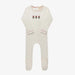 AURORA CLASSICS BABY GIRL FOOTIE COTTON CROSSSTICH TULIP COLLECTION IVORY PINK FOOTIE AURORA