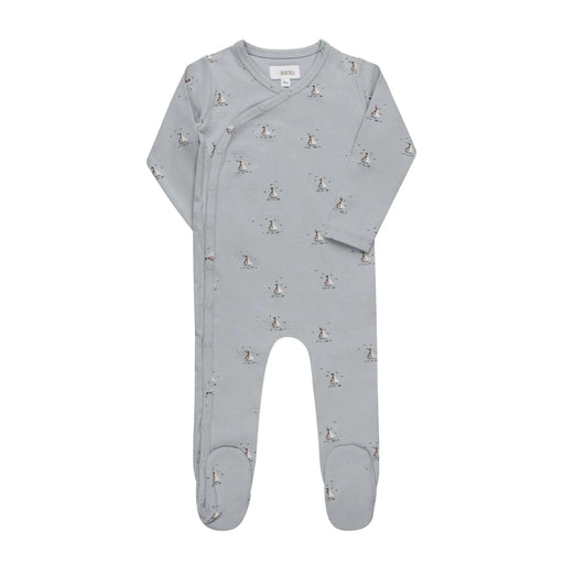 AURORA CLASSICS BABY BOY FOOTIE JERSEY COTTON NAUTICAL COLLECTION BLUE FOOTIE AURORA