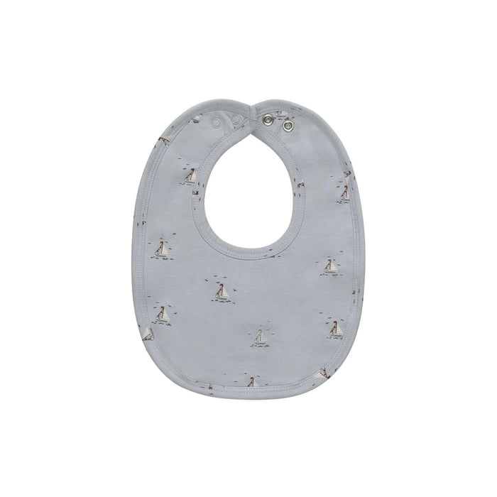 AURORA CLASSICS BABY BOY BIB - JERSEY COTTON NAUTICAL COLLECTION . BLUE BIB AURORA