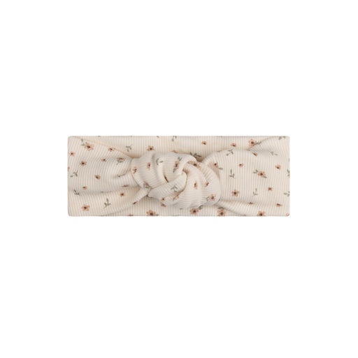 AURORA CLASSICS BABY KNOT HEADBAND – FLORAL RIB . IVORY PINK HEADBAND AURORA