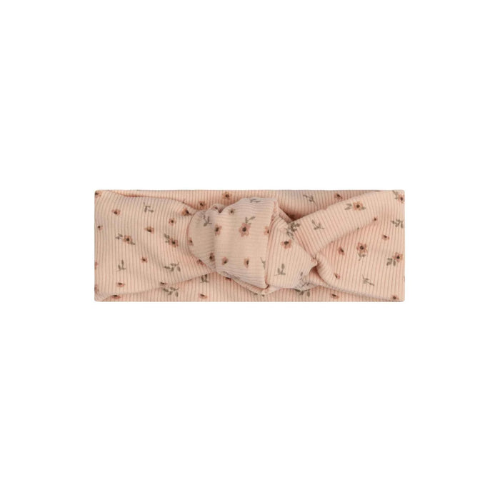AURORA CLASSICS BABY KNOT HEADBAND – FLORAL RIB . PINK HEADBAND AURORA