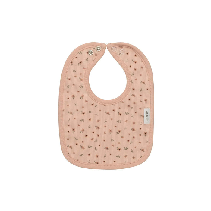 AURORA CLASSICS BABY BABY BIB – FLORAL RIB . PINK BIB AURORA