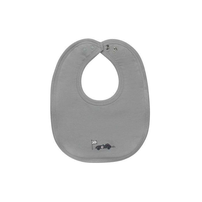 AURORA CLASSICS BABY BOY BIB JERSEY COTTON RACE CAR COLLECTION . BLUE BIB AURORA
