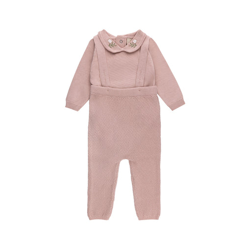 Waffle Knit Romper / Sweater Mauve Tricot Bebe