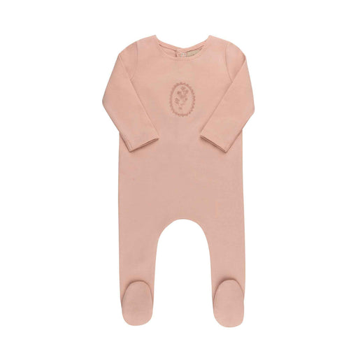 Embroidered Applique Footie & Hat Tricot Bebe