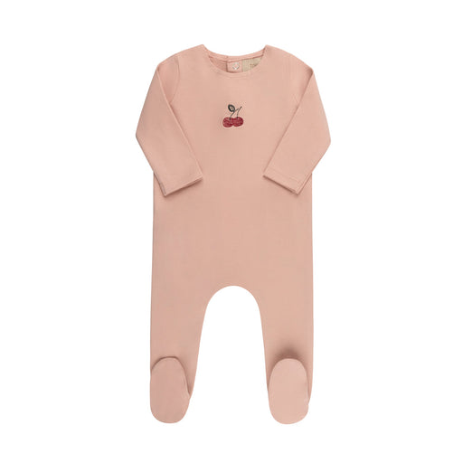 Embroidered Cherries/ Boat Footie & Hat Tricot Bebe