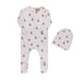 Printed Cherries/ Boat Layette Set White Boat Blanket Tricot Bebe