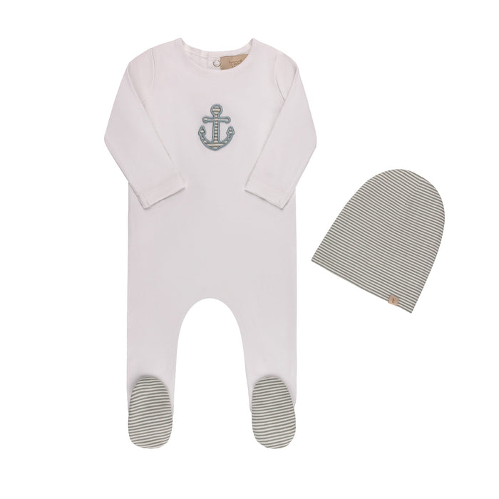 Sunglasses/ Anchor striped Layette Set Anchor Blanket Tricot Bebe