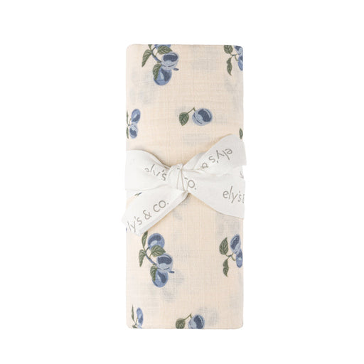 ELY`S & CO. QUILTED PLUM PRINT - MUSLIN SWADDLE