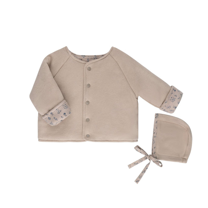 Reversible Waffle Jacket Beige Baby & Toddler Tricot Bebe