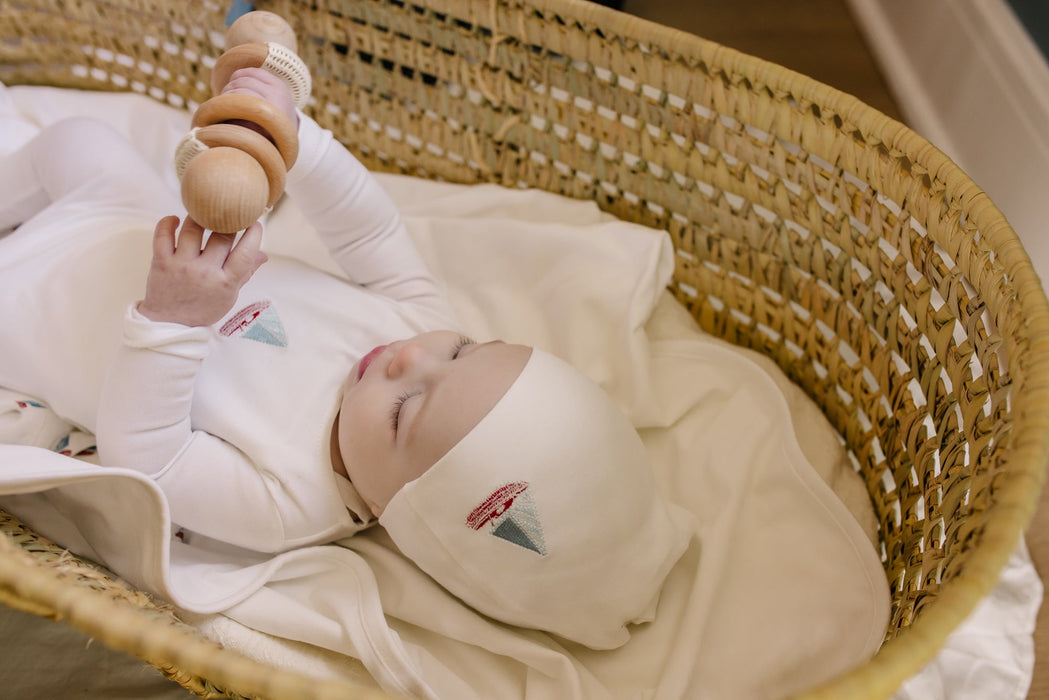 Embroidered Cherries/ Boat Layette Set Tricot Bebe