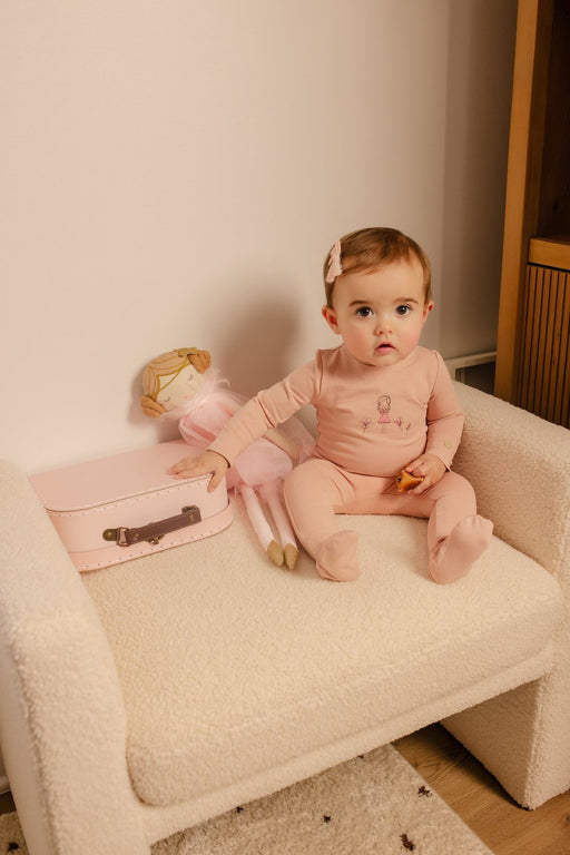 Doll/Bear graphic Layette set Pink Doll Blanket Tricot Bebe