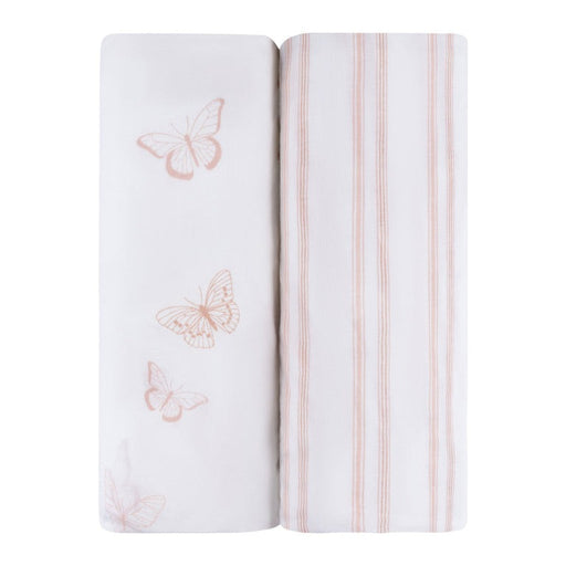 ELY`S & CO. BABY FITTED PACK N PLAY - MINI CRIB SHEET 100% COMBED JERSEY COTTON 2PK