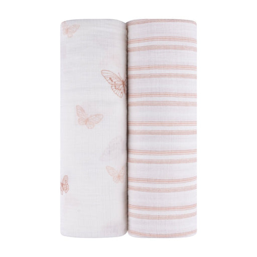 ELY`S & CO. COTTON MUSLIN SWADDLE BLANKET 2 PACK