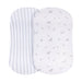 ELY`S & CO. BABY FITTED BASSINET SHEET 100% COMBED JERSEY COTTON 2PK