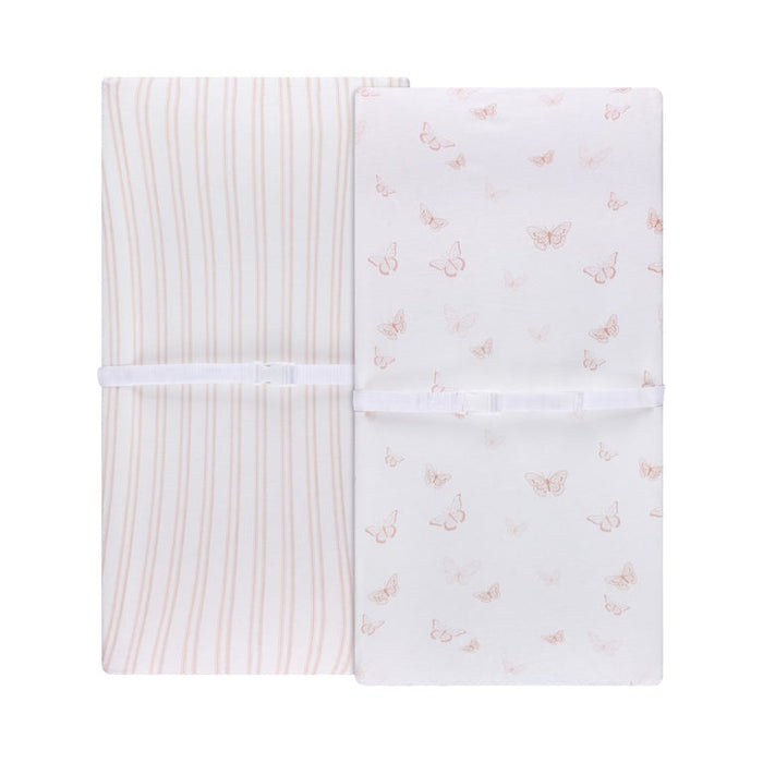 ELY`S & CO. BABY CHANGING PAD COVER - CRADLE SHEET 100% COMBED JERSEY COTTON 2PK