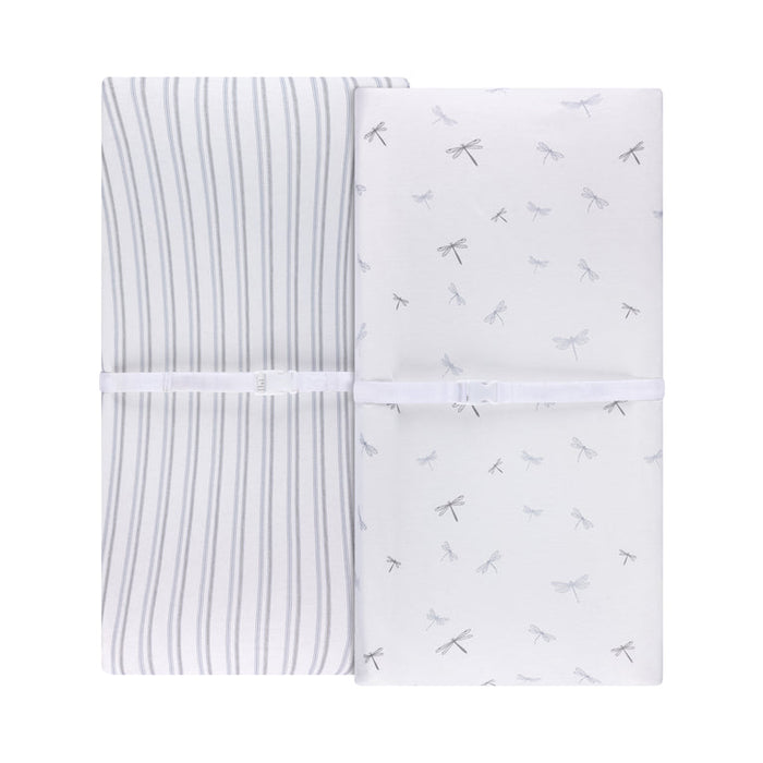 ELY`S & CO. BABY CHANGING PAD COVER - CRADLE SHEET 100% COMBED JERSEY COTTON 2PK