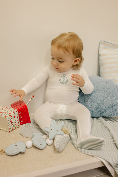 Sunglasses/ Anchor striped Layette Set Tricot Bebe