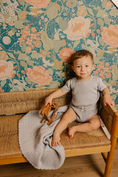 ⁠pointelle knit 2 piece short set