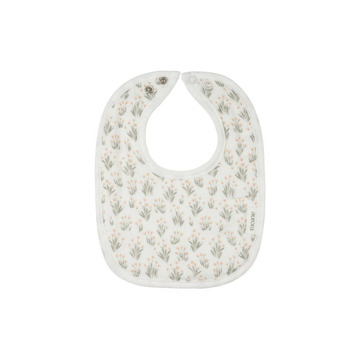 AURORA - MODAL FRENCH TERRY BLOOMS COLLECTION - MUSLIN BIB . IVORY MAUVE BIBS AURORA