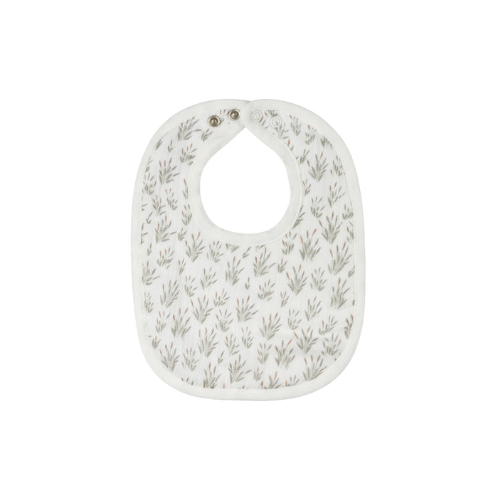 AURORA - MODAL FRENCH TERRY BLOOMS COLLECTION - MUSLIN BIB . IVORY BLUE BIBS AURORA