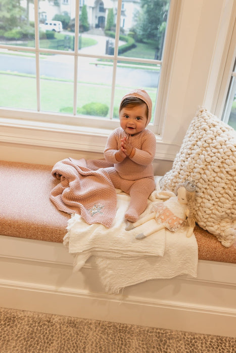 Knit Blanket Embroidered Baby & Toddler Tricot Bebe