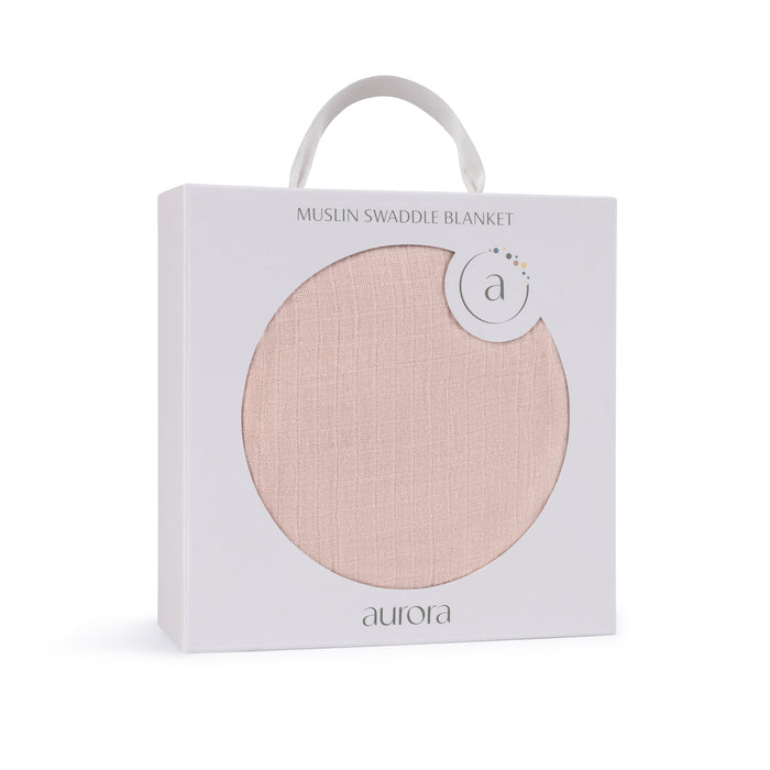 AURORA MUSLIN SWADDLE WITH SCALLOP . PINK CLOTHING AURORA