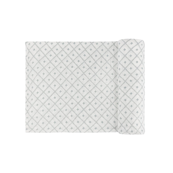 AURORA DIAMOND PRINT COLLECTION IVORY + BLUE CLOTHING AURORA