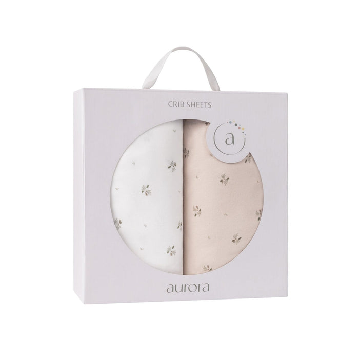 AURORA BY ELY`S & CO. 2 PACK CRIB SHEET