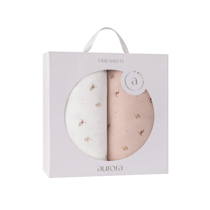 AURORA BY ELY`S & CO. 2 PACK CRIB SHEET