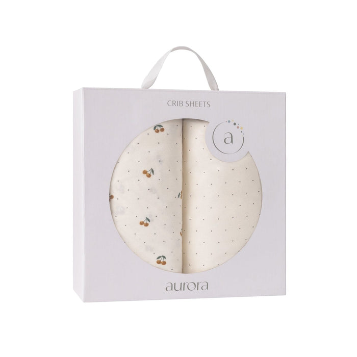 AURORA BY ELY`S & CO. 2 PACK CRIB SHEET