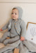 Fur Lined Waffle Knit Cardigan & Bonnet Tricot Bebe