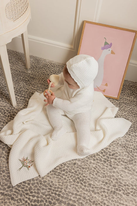 Knit Blanket Embroidered Baby & Toddler Tricot Bebe