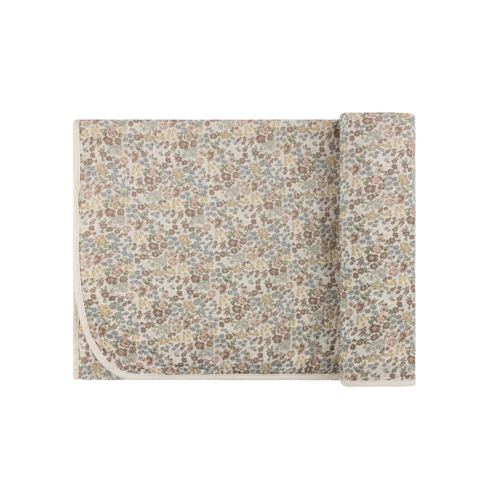 AURORA - COTTON LIBERTY FLORAL AND PLAID - IVORY FLORAL,PINK SOLID - MUSLIN 2 PACK SWADDLE AURORA