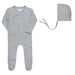 AURORA CLASSICS BABY BOY FOOTIE + BONNET JERSEY COTTON NAUTICAL COLLECTION BLUE FOOTIE + BONNET AURORA