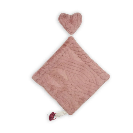 RITZ BABY FUZZY BLANKET CABLE DESIGN LOVEY . MAUVE OFF WHITE BLANKETS RITZ