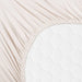 ABSTRACT FITTED SHEET WHITE RIBBED FOR REGULAR CRIB - 28"X52"